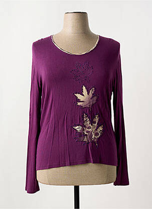 Tricou mâneci lungi mâneci lungi violet PRUNELLE femeie