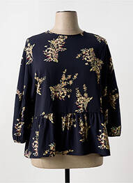Bluză imprimeu floral mâneci 3/4 negru LA FEE MARABOUTEE femeie