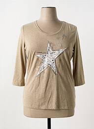 Tricou elasticitate mâneci 3/4 maro BETTY BARCLAY femme