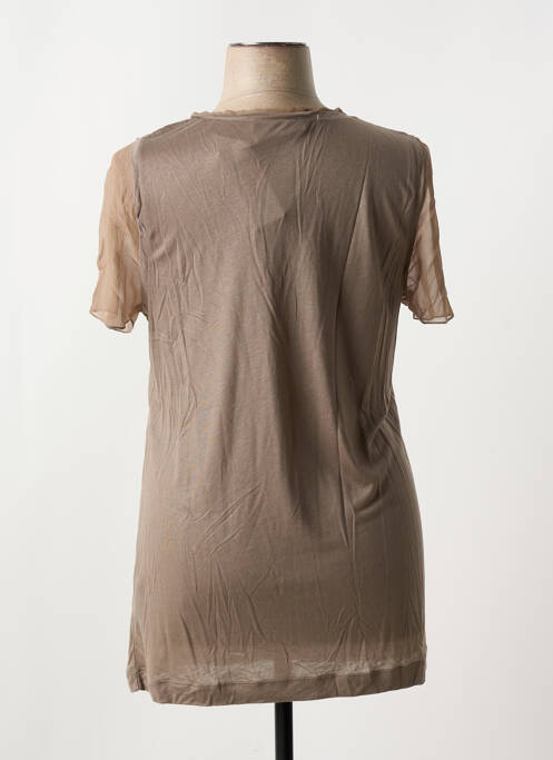 Tunică mâneci scurte maro MYBC femeie