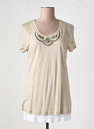Tricou croială cambrată mâneci scurte bej GERRY WEBER femeie