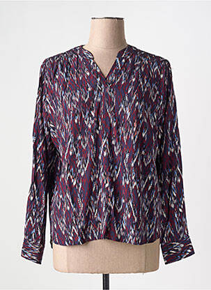 Bluză țesătură poplin mâneci lungi violet S.OLIVER femeie