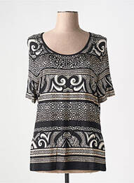 Tricou imprimeu fantezie mâneci scurte negru GERRY WEBER femme