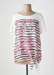 Tricou croială dreaptă mâneci scurte roz STREET ONE femme