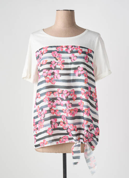 Tricou croială dreaptă mâneci scurte roz STREET ONE femme