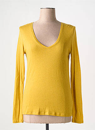 Tricou galben MAJESTIC FILATURES femeie