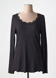 Top elasticitate mâneci lungi negru OUI femme