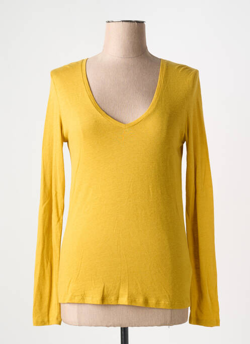 Tricou galben MAJESTIC FILATURES femeie