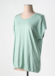 Tricou elasticitate mâneci scurte verde CECIL femme