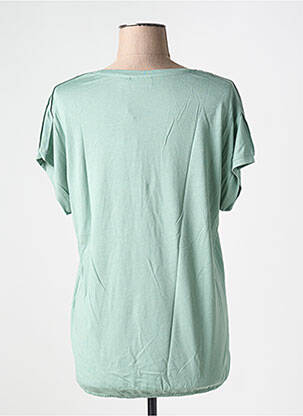 Tricou elasticitate mâneci scurte verde CECIL femeie