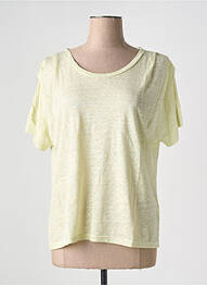 Tricou croială dreaptă mâneci scurte verde KANOPE femme