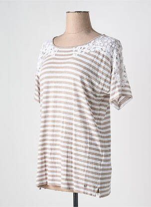 Tricou elasticitate mâneci scurte maro GERRY WEBER femeie