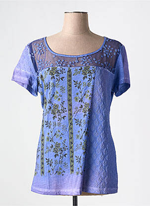 Tricou elasticitate mâneci scurte violet ANGELS NEVER DIE femeie