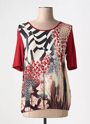 Tricou imprimeu fantezie mâneci scurte roșu GERRY WEBER femeie