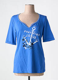 Tricou guler în v mâneci scurte albastru BETTY BARCLAY femeie