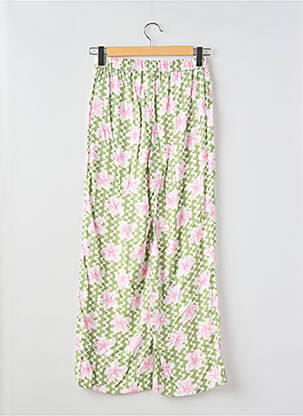 Pantalon drept croială dreaptă talie elastică verde ROXY fată