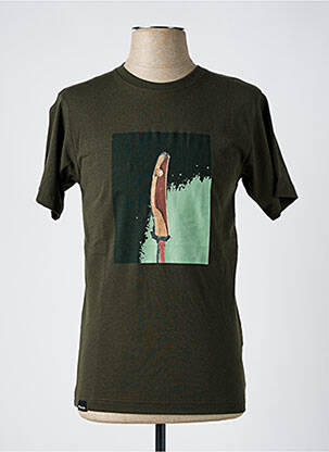 Tricou croială cambrată mâneci scurte verde ASTORE bărbat