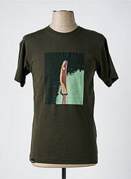Tricou croială cambrată mâneci scurte verde ASTORE homme