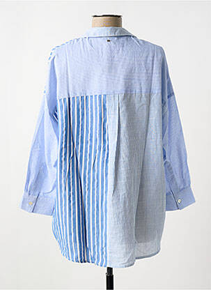 Bluză țesătură poplin mâneci lungi albastru LEE COOPER femeie
