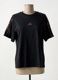 Tricou croială cambrată mâneci scurte negru ADIDAS femme
