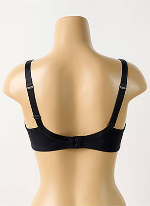 Sutien efect material satinat sutien cupe întregi cu decolteu înalt negru MAISON LEJABY femeie