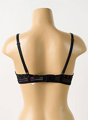Sutien efect material satinat sutien cupe întregi cu decolteu înalt negru ANTIGEL femeie