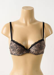 Sutien efect material satinat top sutien push-up maro ANTIGEL femme