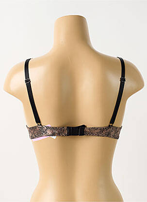 Sutien efect material satinat top sutien push-up maro ANTIGEL femeie