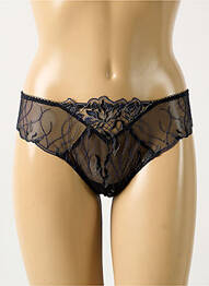 Tanga efect material satinat negru LISE CHARMEL femme