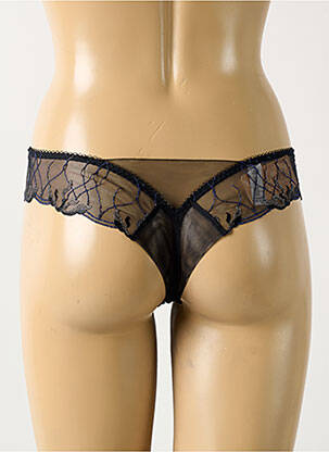 Tanga efect material satinat negru LISE CHARMEL femeie