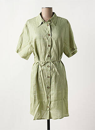 Rochie midi mâneci scurte mâneci scurte verde YESTA femeie