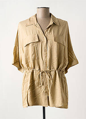 Tunică mâneci scurte bej ZHENZI femeie