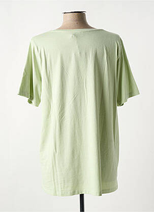 Tricou croială dreaptă mâneci scurte verde YESTA femeie