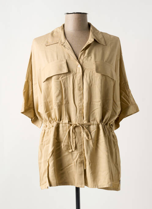 Tunică mâneci scurte bej ZHENZI femeie