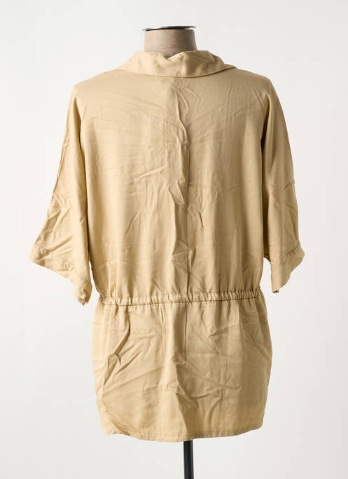 Tunică mâneci scurte bej ZHENZI femeie