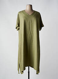 Rochie lungă mâneci scurte mâneci scurte verde GRIFFON femme