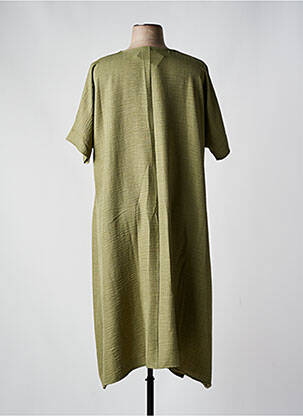 Rochie lungă mâneci scurte mâneci scurte verde GRIFFON femeie