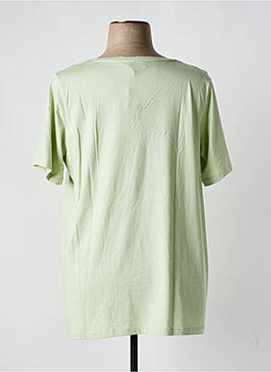 Tricou croială dreaptă mâneci scurte verde YESTA femeie
