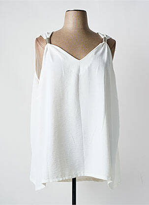 Top croială fluidă fără mâneci bej AN II VITO femme