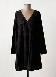 Rochie scurtă croială evazată mâneci lungi negru ICHI femeie