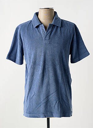 Polo croială cambrată mâneci scurte albastru deschis KNOWLEDGE COTTON APPAREL bărbat