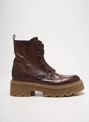 Botine/ghete material neted toc de 4 la 6 cm maro METAMORF'OSE femeie