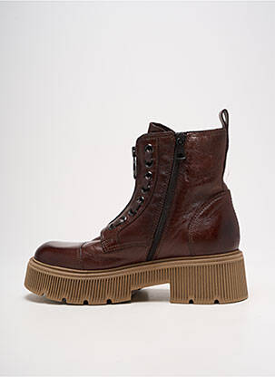 Botine/ghete material neted toc de 4 la 6 cm maro METAMORF'OSE femeie