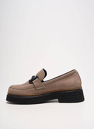 Mocasini vârf rotund toc de 4 la 6 cm bej BUENO femeie