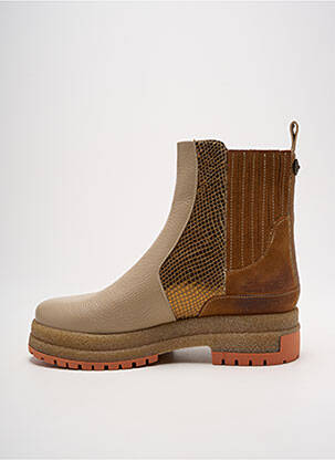 Botine/ghete material neted toc de 4 la 6 cm bej MINKA DESIGN femeie
