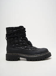 Botine/ghete țesătură satinată toc de 4 la 6 cm negru ANAKI femme