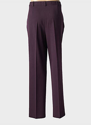 Pantalon drept închidere cu fermoar sub clapetă cu nasturi violet KIPLAY femeie