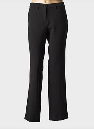 Pantalon drept închidere cu fermoar sub clapetă cu nasturi negru LCDN femeie