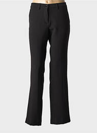 Pantalon drept închidere cu fermoar sub clapetă cu nasturi negru LCDN femme