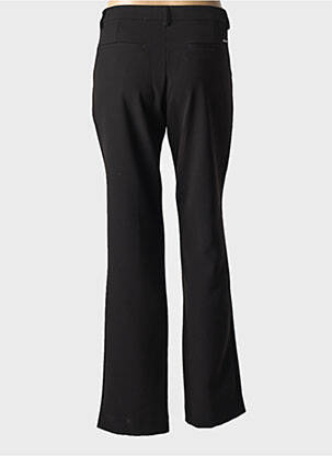 Pantalon drept închidere cu fermoar sub clapetă cu nasturi negru LCDN femeie